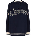 Maglione con logo in blu 