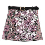 Minigonna con paillettes in rosa Self-Portrait - donna 