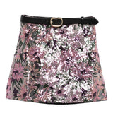 Minigonna con paillettes in rosa Self-Portrait - donna 