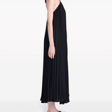 Abito midi celeste in nero - donna 