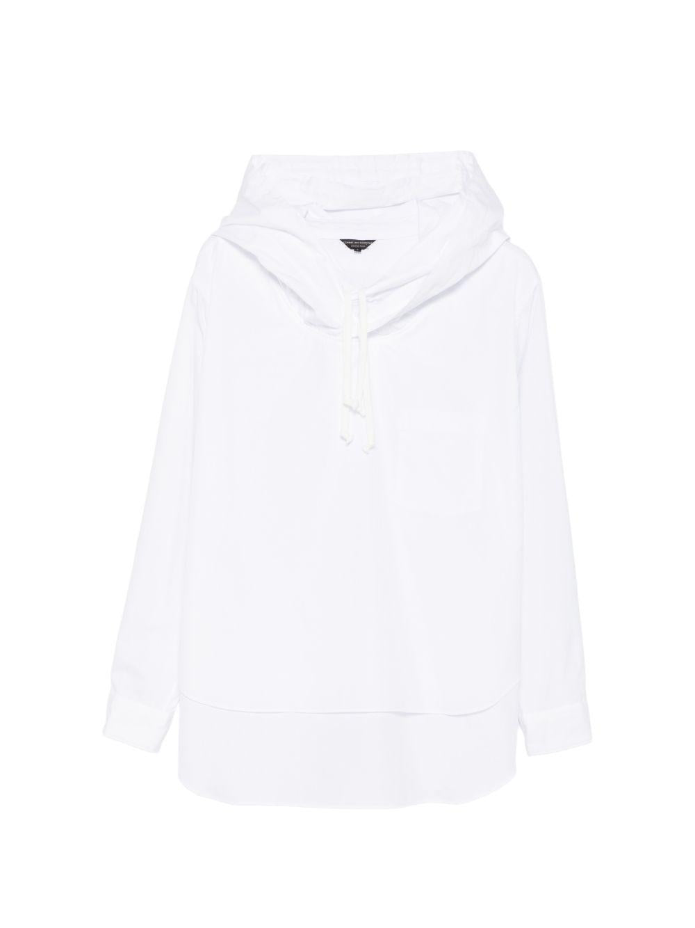 Felpa con design camicia in bianco Comme des Garçons Homme Plus - uomo 