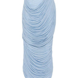 Gonna midi con ruches in blu Magda butrym - donna 