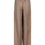 Pantaloni elasticizzati con fantasia in marrone Maxmara - donna 