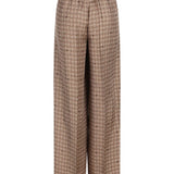 Pantaloni elasticizzati con fantasia in marrone Maxmara - donna 