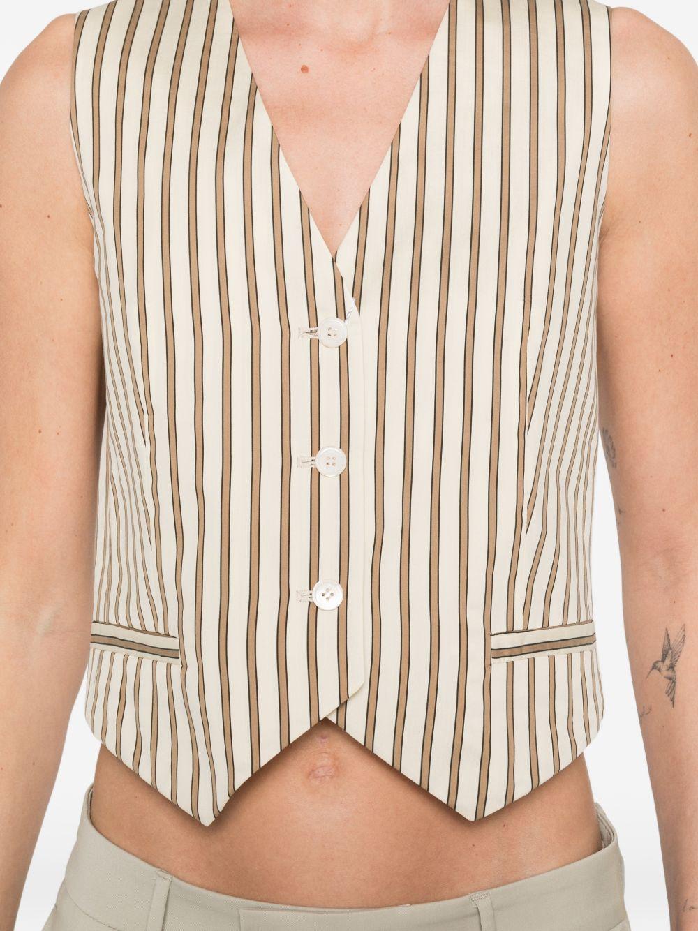 Gilet Fauno in beige e bianco Max Mara - donna 