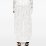 Pantaloni affusolati in pizzo in bianco Rowen rose - donna 