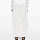 Pantaloni affusolati in pizzo in bianco Rowen rose - donna 