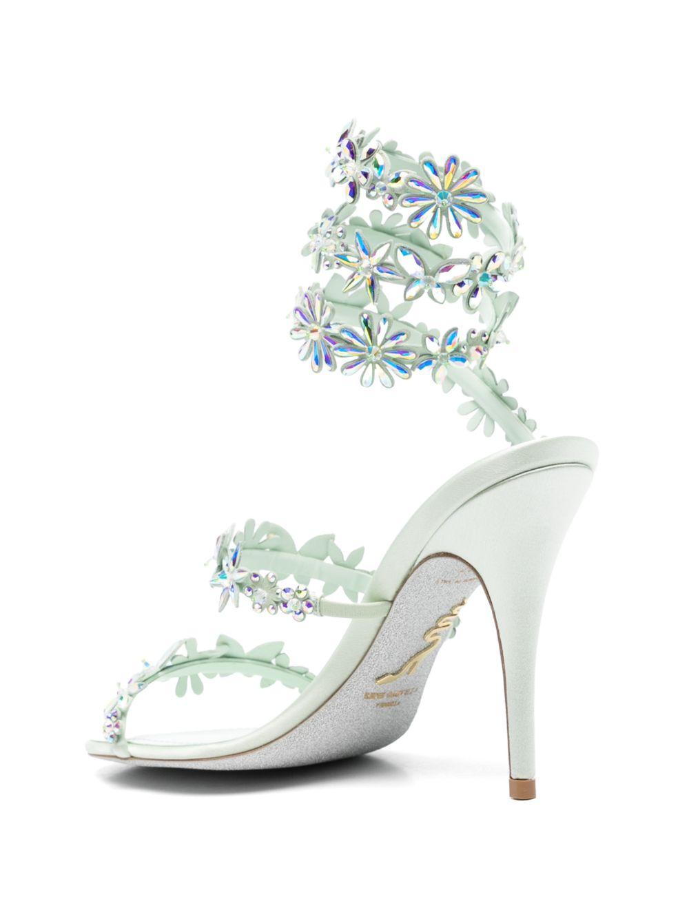 Sandali Eden con motivi floreali in verde acqua Rene caovilla - donna 
