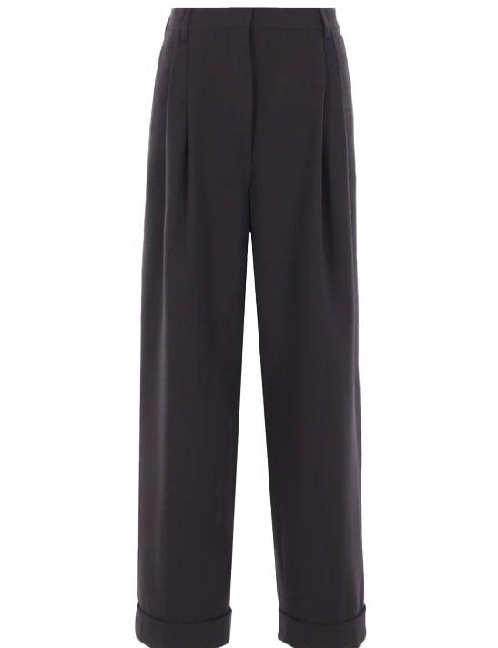 Pantalone a gamba ampia partan in grigio Dries van noten - donna 