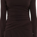 Abito asimmetrico in marrone Amen - donna 