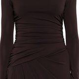 Abito asimmetrico in marrone Amen - donna 