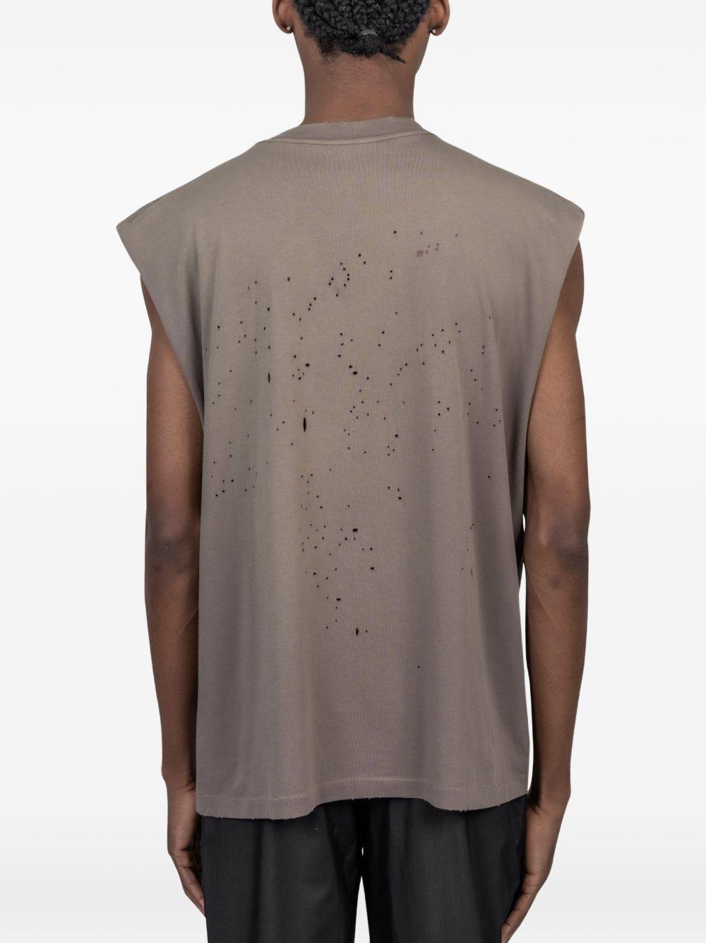 Canotta con stampa logo in beige Satisfy - unisex 