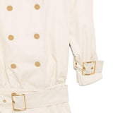 Cappotto corto doppiopetto in beige Rowen Rose - donna 