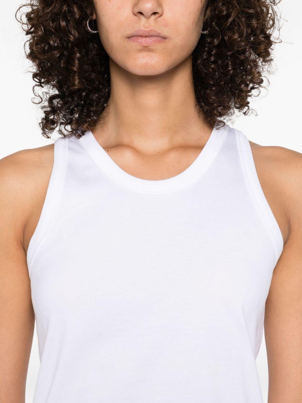Canotta in cotone in bianco Loulou de saison - donna 