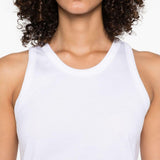 Canotta in cotone in bianco Loulou de saison - donna 