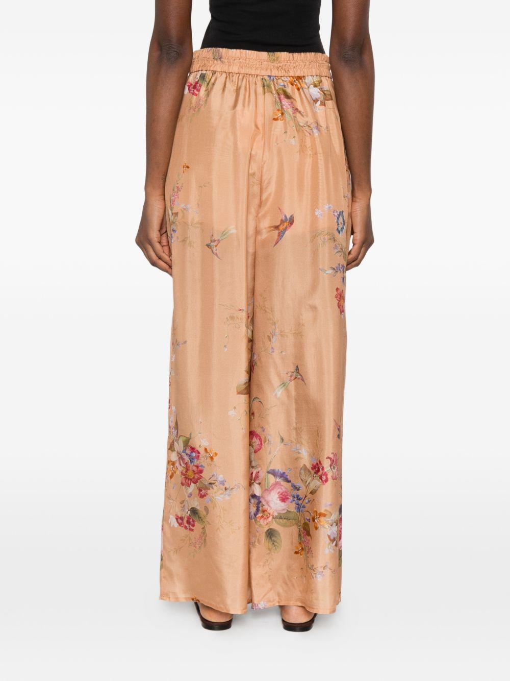 Pantaloni Patience a fiori in beige Zimmermann - donna 