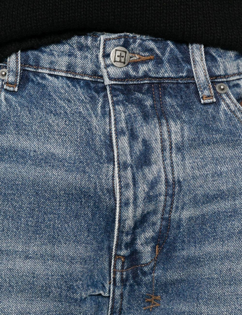 Jeans in cotone cinque tasche in blu Ksubi - uomo 