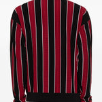 Polo a righe con zip in rosso e nero Martine rose - unisex 