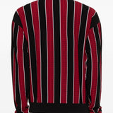 Polo a righe con zip in rosso e nero Martine rose - unisex 