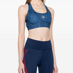 Reggiseno sportivo TruePurpose Power Impact in blu Adidas by stella mc cartney - donna 