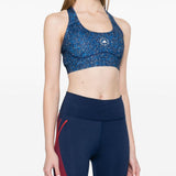 Reggiseno sportivo TruePurpose Power Impact in blu Adidas by stella mc cartney - donna 
