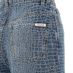 Jeans con effetto coccodrillo in blu Self-Portrait - donna 