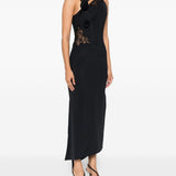 Abito lungo con decorazione in pizzo in nero Coperni - donna 