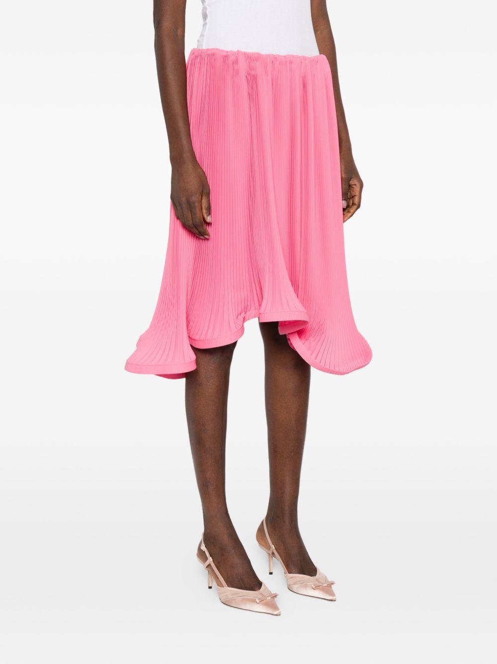 Gonna plissettata degradè in georgette in rosa Rowen rose - donna 