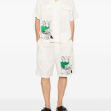 Pantaloncini con stampa grafica in bianco Kidsuper - uomo 