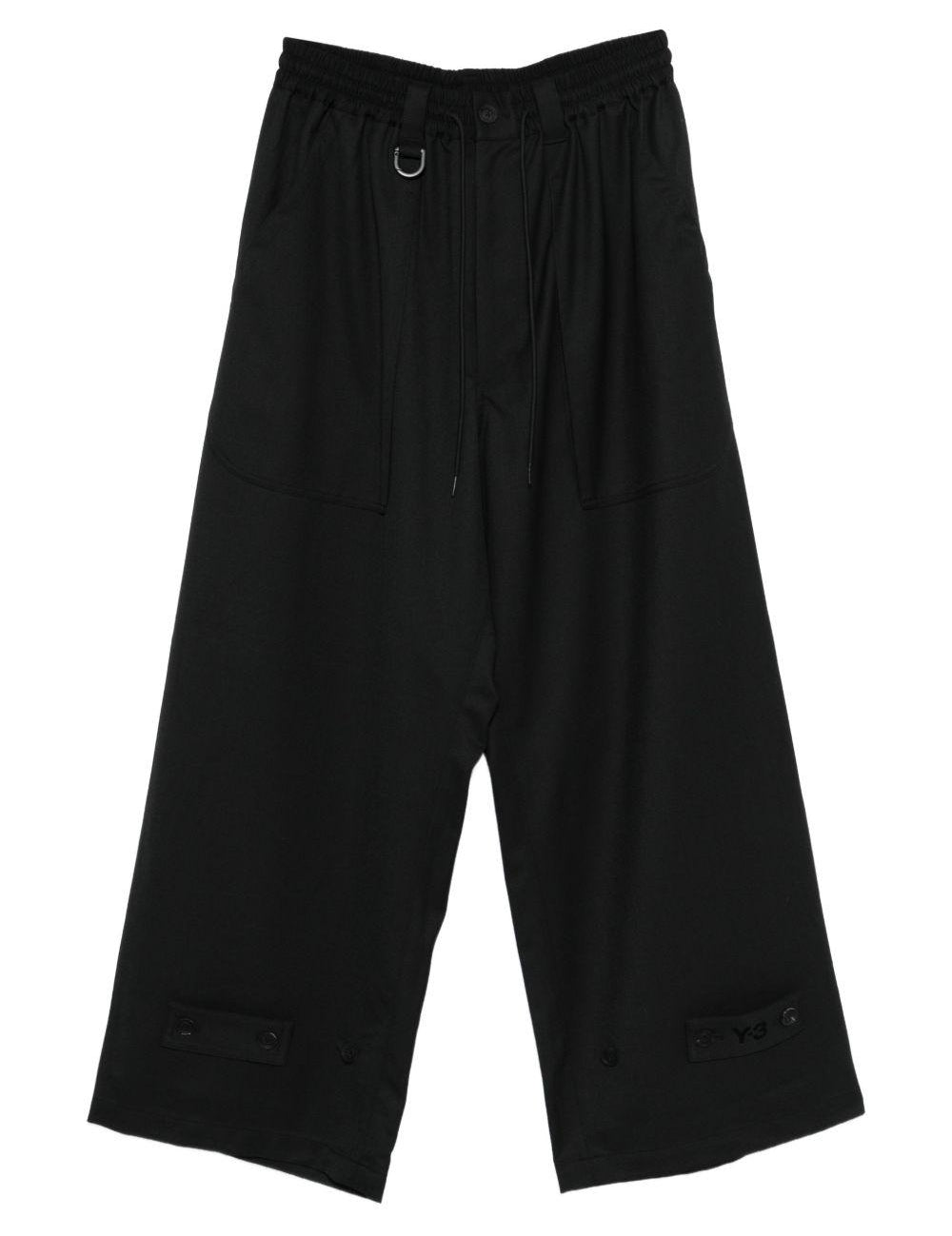 Pantaloni con coulisse in nero Y-3 - uomo 