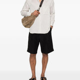 Pantaloncini con pieghe in nero Laneus - uomo 