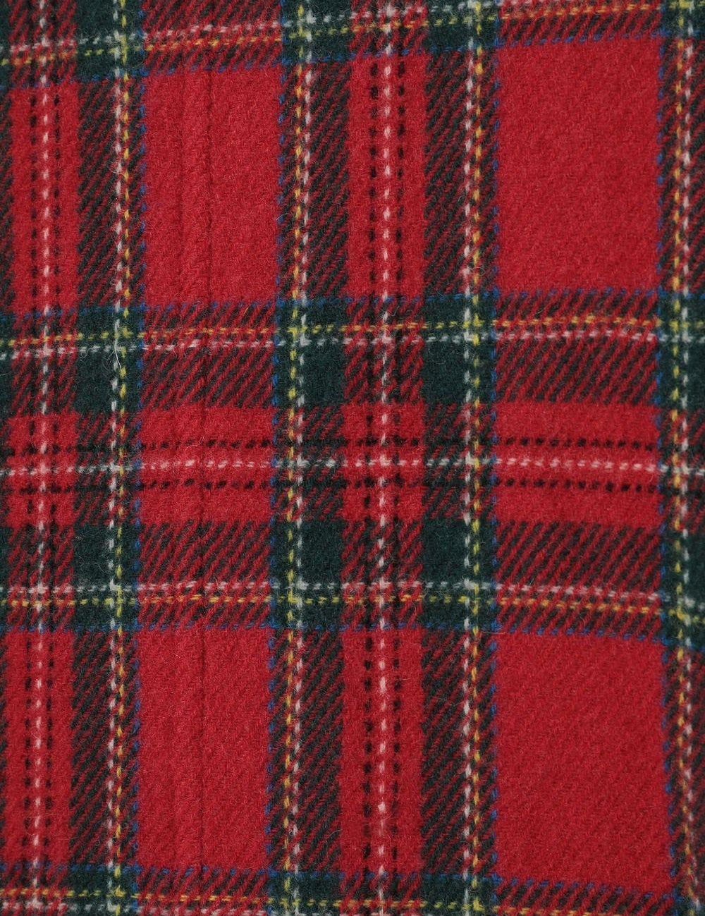 Gilet a quadri con zip in rosso Undercover - uomo 