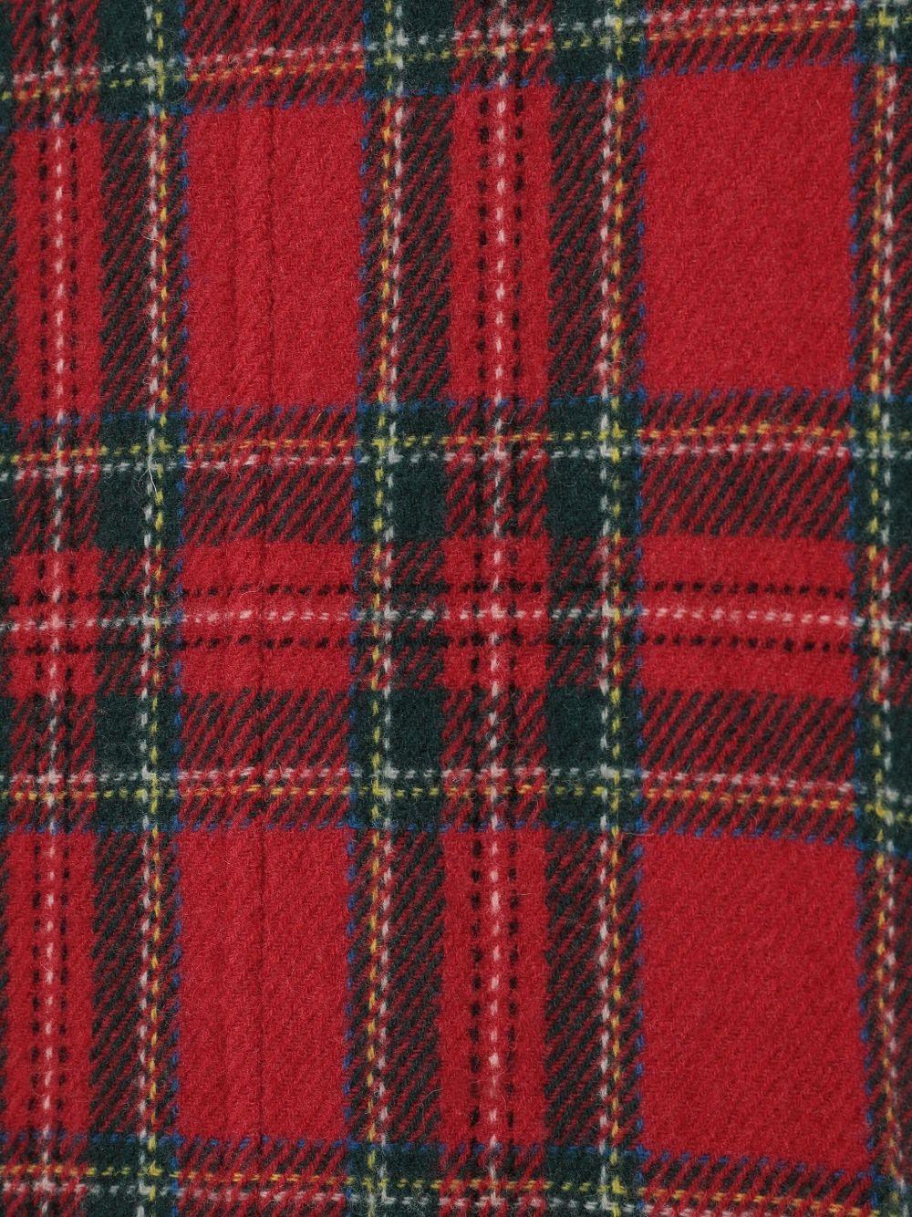 Gilet a quadri con zip in rosso Undercover - uomo 