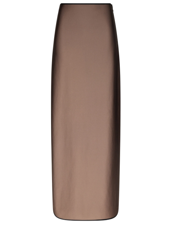 Gonna con finitura satinata sheat in marrone Temily - donna 