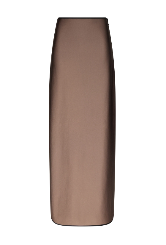 Gonna con finitura satinata sheat in marrone Temily - donna 