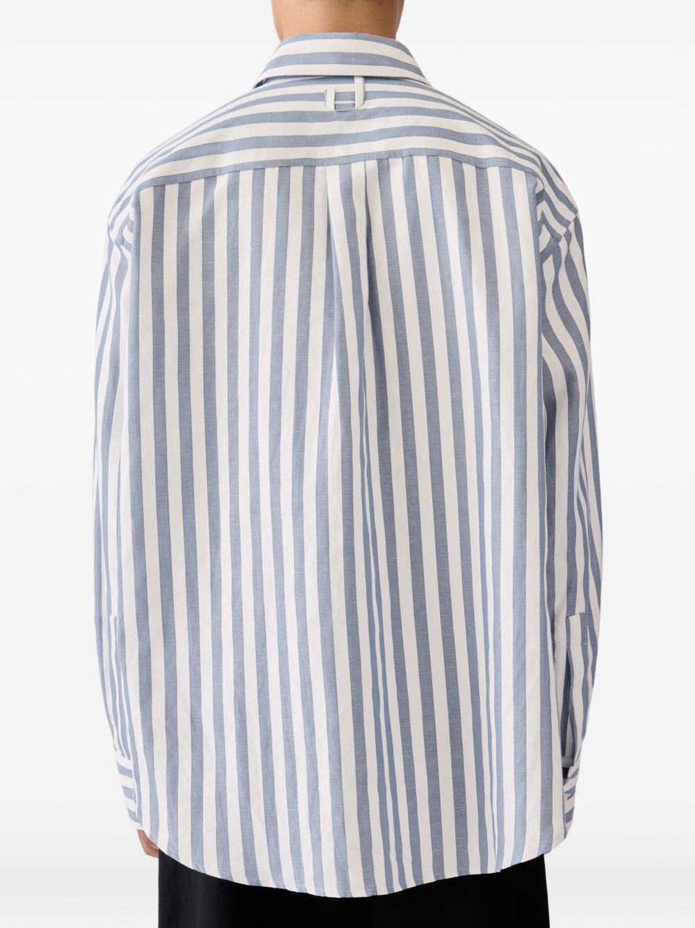 Camicia a righe la chemise voilier in blu Jacquemus - uomo 