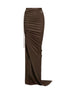 Gonna maxi regolabile in marrone Rick Owens x Moncler - donna