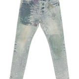 Jeans con effetto vissuto in blu Purple - uomo 