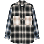 Camicia con tasca sul petto a quadri in nero Song for the mute - uomo 