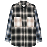 Camicia con tasca sul petto a quadri in nero Song for the mute - uomo 