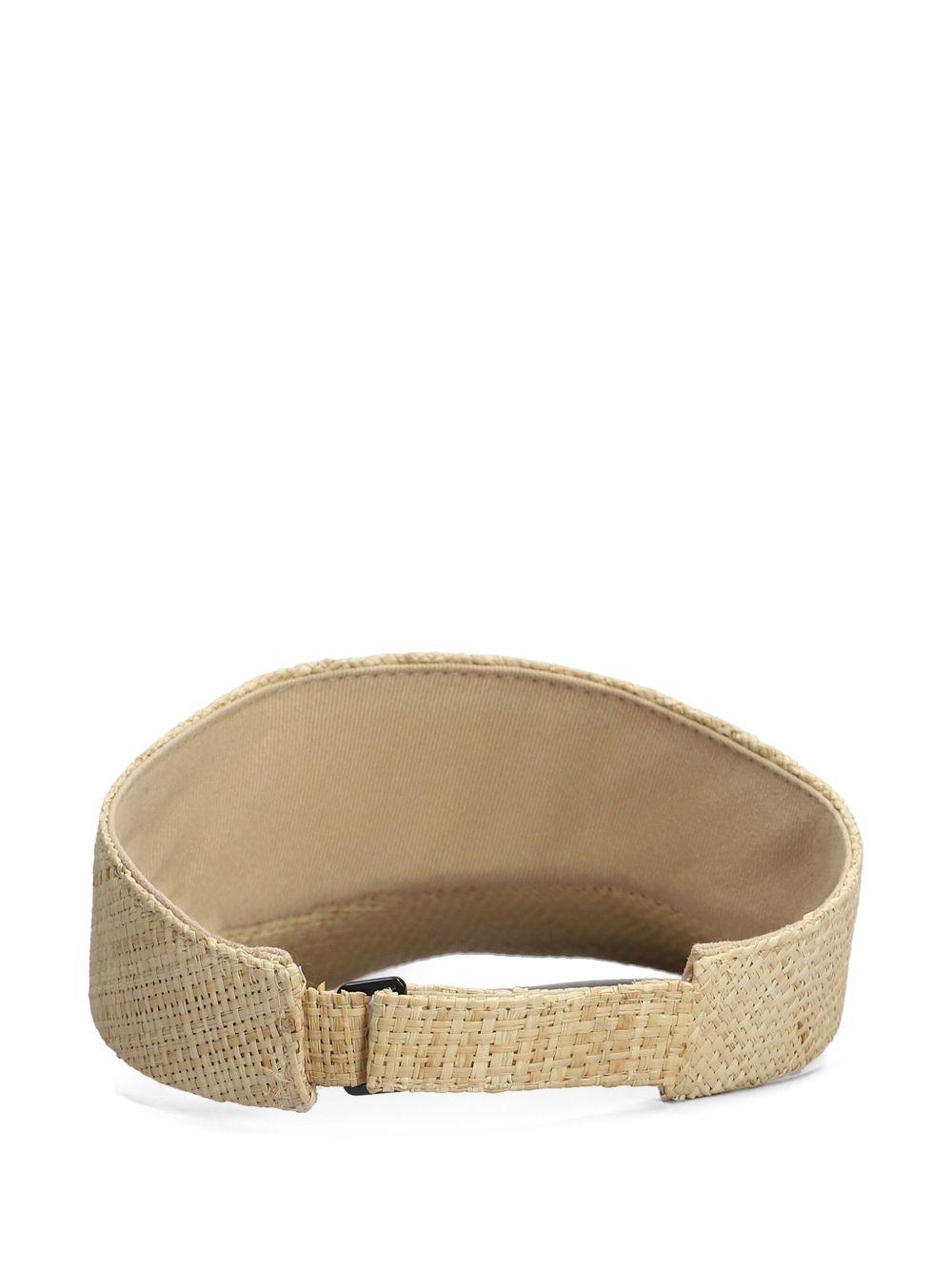Visiera in rafia con logo in beige Ruslan baginskiy - donna 