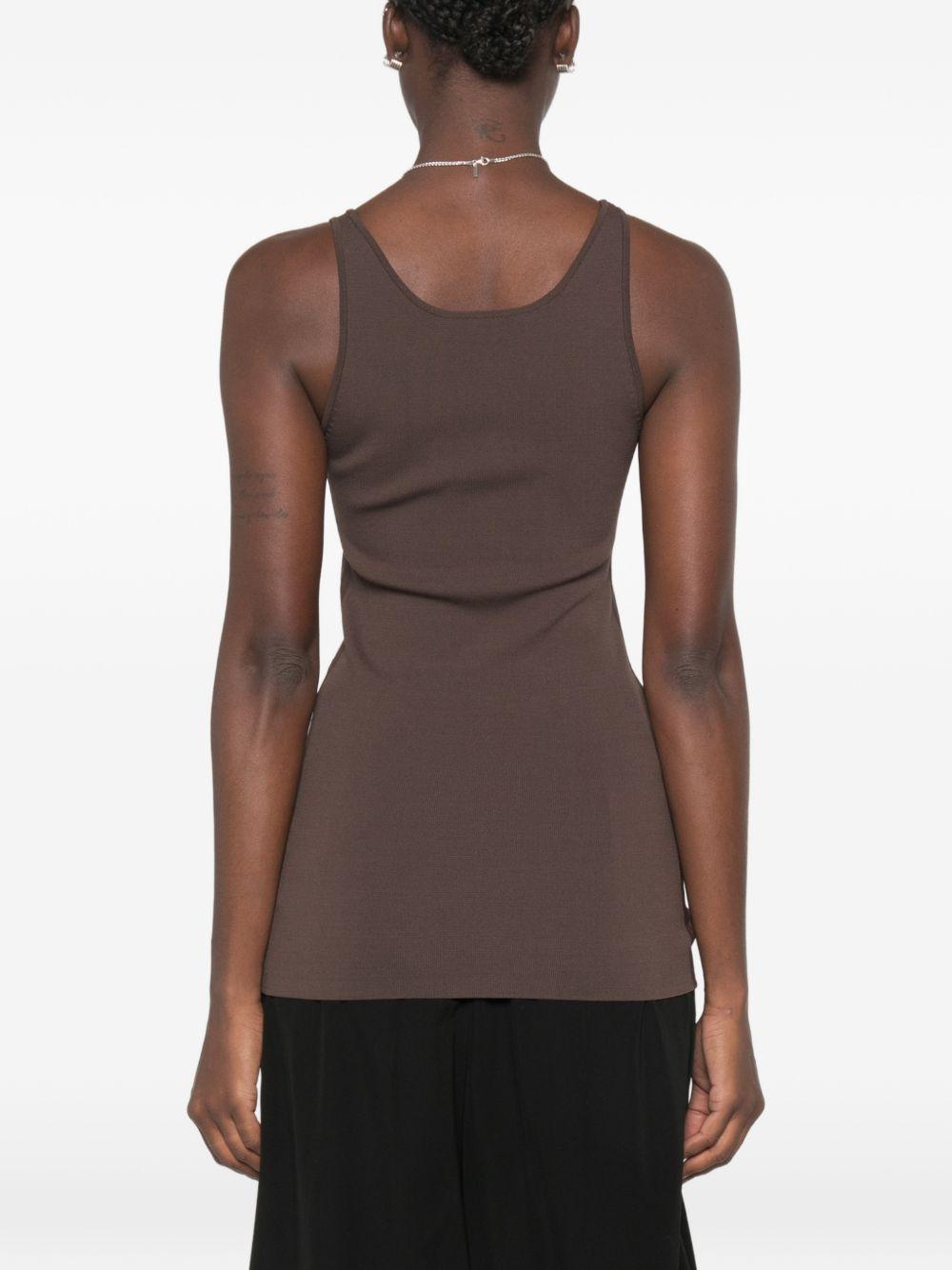 Canotta in maglia Toteme in marrone 