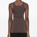 Canotta in maglia Toteme in marrone 