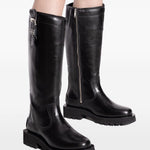 Stivali con fibbia in nero Ganni - donna 