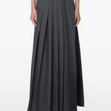 Gonna maxi plisettata in grigio 