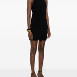 Abito mini collo halter in nero Norma Kamali - donna 