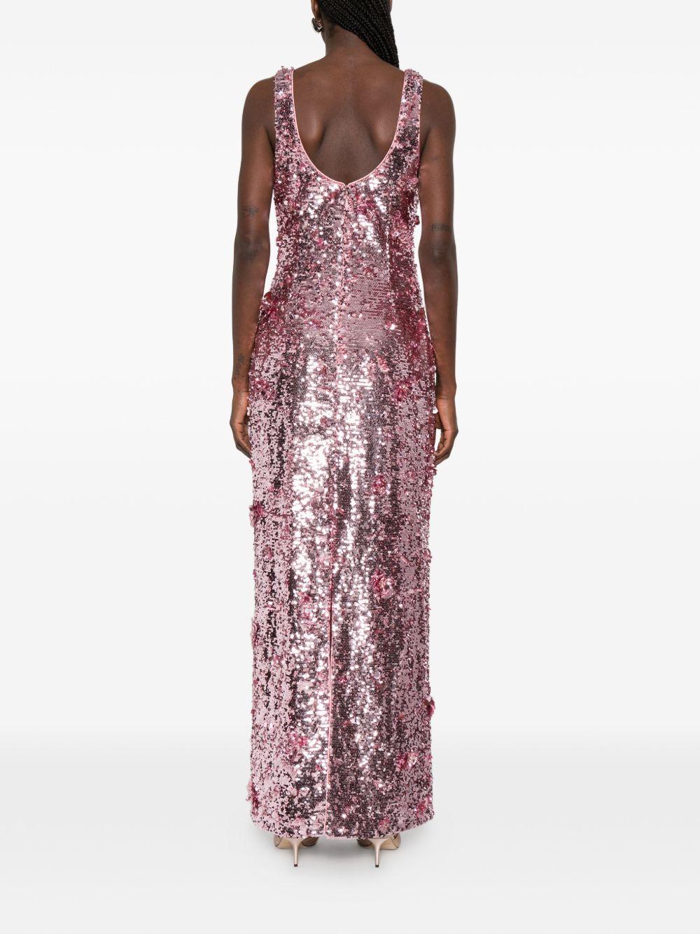 Abito lungo in paillettes in viola Simkhai - donna 