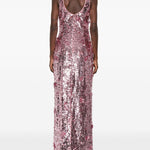 Abito lungo in paillettes in viola Simkhai - donna 