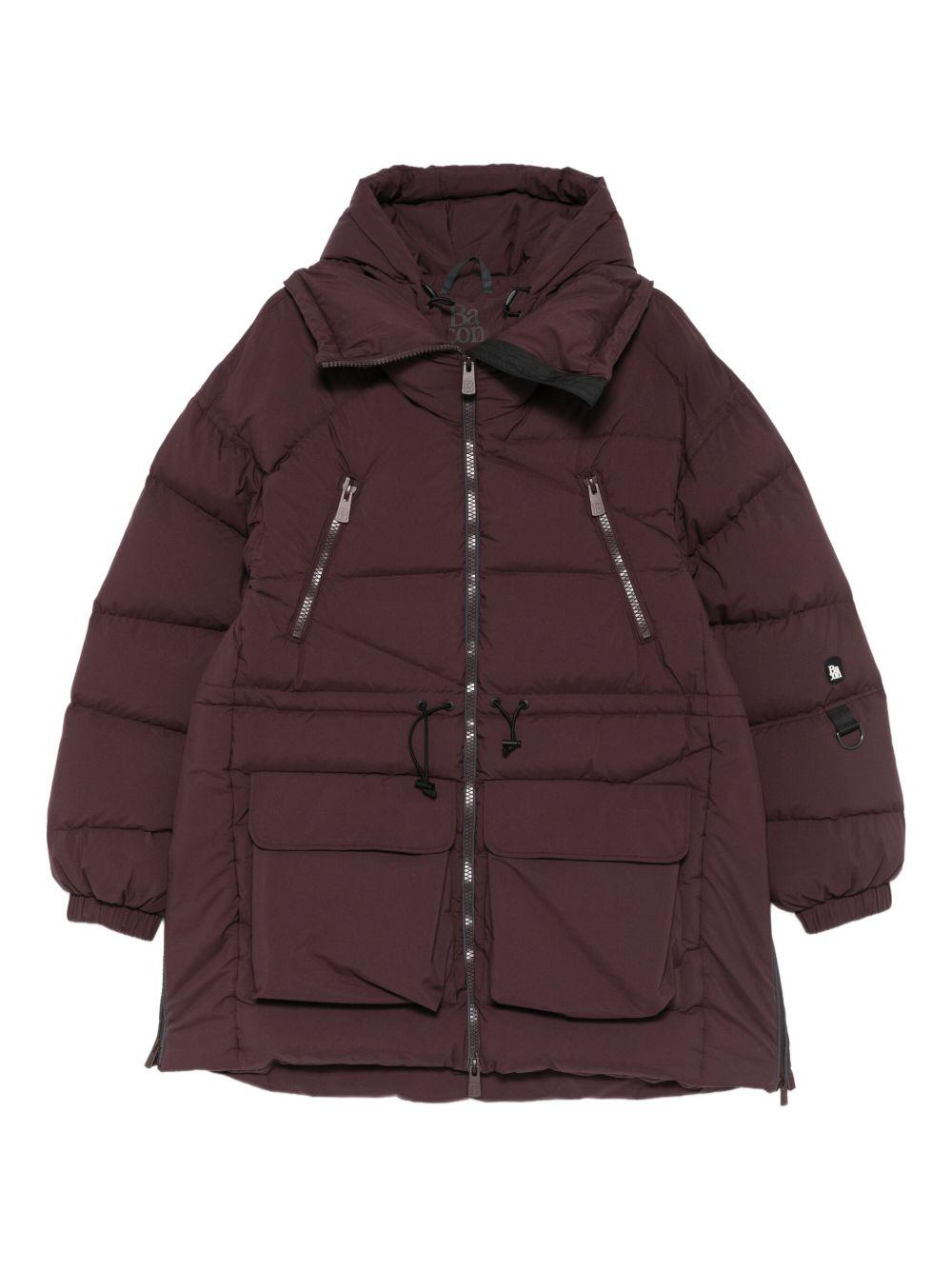 Cappotto parka con chiusura a zip in bordeaux Bacon - donna 