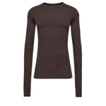 T-shirt a maniche lunghe in cotone grider in marrone Rick Owens x Moncler - unisex<BR/> 
